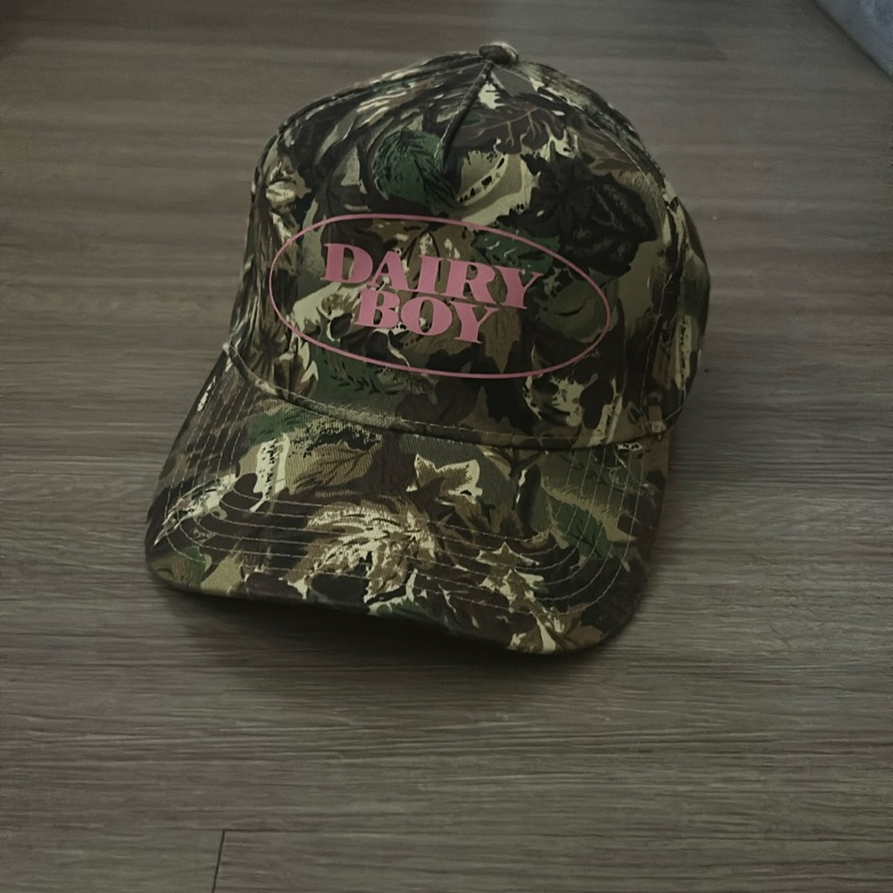 Dairy Boy Camo Trucker Hat Hot Pink